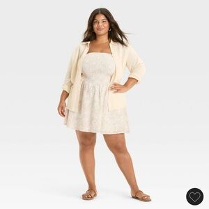 Women's Smocked Crinkle Gauze Mini Sundress - Universal Thread